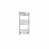 Fjord 1000 x 600mm Curved Chrome Thermostatic Touch Control Electric Heated Towel Rail