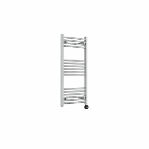 Fjord 1000 x 500mm Curved Chrome Thermostatic Touch Control Electric Heated Towel Rail