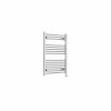 Bergen 800 x 600mm Straight Chrome Thermostatic Touch Control Wifi Electric Heated Towel Rail