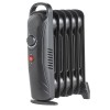Otta Mini Electric Portable Oil Filled Radiator 6 Fin Gloss Black - 800W