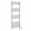 Fjord 1400 x 500mm Curved Chrome HEC Thermostatic Electric Heated Towel Rail