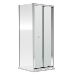 Calder - 900mm Bi-Fold Shower Door with 900mm Side Panel - Chrome