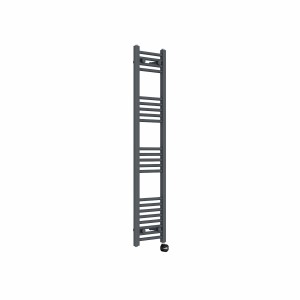 Bergen 1400 x 300mm Straight Anthracite Thermostatic Touch Control Electric Heated Towel Rail