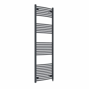 Fjord 1800 x 600mm Curved Anthracite Electric Heated Towel Rail