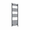 Fjord 1600 x 600mm Curved Anthracite Thermostatic Touch Control Wifi Electric Heated Towel Rail