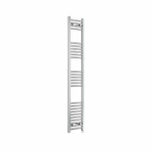 Fjord 1600 x 300mm Curved Chrome Prefilled Electric Heated Towel Rail