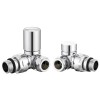 15mm Round Head Chrome Corner Radiator Valves