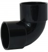 Waste Solvent Weld 40mm 90 Degree Knuckle Bend Black