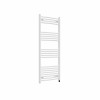 Fjord 1400 x 600mm Curved White Prefilled Electric Heated Towel Rail