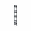 Fjord 1400 x 300mm Curved Anthracite Thermostatic Touch Control Electric Heated Towel Rail