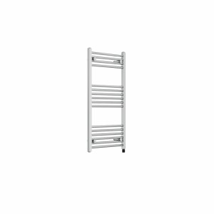 Bergen 1000 x 500mm Straight Chrome Prefilled Electric Heated Towel Rail