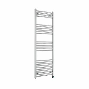 Fjord 1600 x 600mm Curved Chrome Thermostatic Touch Control Wifi Electric Heated Towel Rail