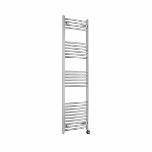 Fjord 1600 x 500mm Curved Chrome Thermostatic Touch Control Wifi Electric Heated Towel Rail