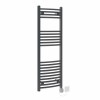 Fjord 1200 x 400mm Curved Anthracite HEC Thermostatic Electric Heated Towel Rail