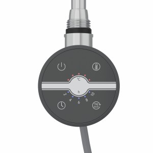 Newton Round Touch Controls Thermostatic Heating Element 600W Anthracite