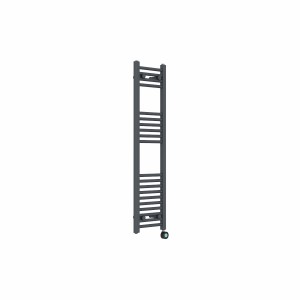 Bergen 1200 x 300mm Straight Anthracite Thermostatic Touch Control Wifi Electric Heated Towel Rail