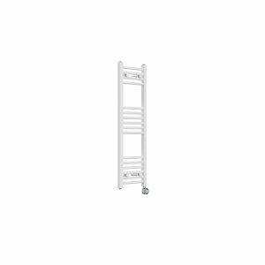 Fjord 1000 x 300mm Curved White Thermostatic Touch Control Electric Heated Towel Rail