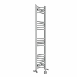 Bergen 1400 x 300mm Dual Fuel Straight Chrome Thermostatic Electric Heated Towel Rail