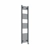 Bergen 1600 x 400mm Straight Anthracite Thermostatic Touch Control Wifi Electric Heated Towel Rail