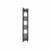 Fjord 1400 x 300mm Curved Black Thermostatic Touch Control Electric Heated Towel Rail