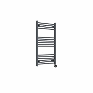 Bergen 1000 x 600mm Straight Anthracite Thermostatic Touch Control Electric Heated Towel Rail