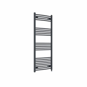 Fjord 1400 x 600mm Curved Anthracite Prefilled Electric Heated Towel Rail