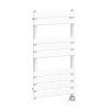 Juva 950 x 500mm White Flat Panel Electric Thermostatic Heated Designer Towel Rail