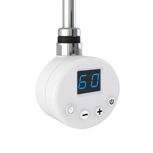 500W Thermostatic White Electric Heating Element with Cable and LCD Display & T-Piece & Blanking Plug