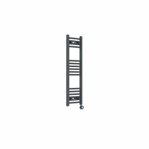 Fjord 1000 x 300mm Curved Anthracite Thermostatic Touch Control Wifi Electric Heated Towel Rail