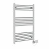 Bergen 1000 x 600mm Straight Chrome HEC Thermostatic Electric Heated Towel Rail