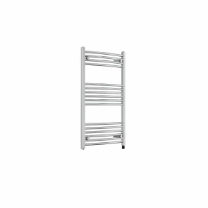 Fjord 1000 x 600mm Curved Chrome Prefilled Electric Heated Towel Rail