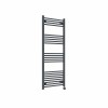 Bergen 1400 x 600mm Straight Anthracite Thermostatic Touch Control Electric Heated Towel Rail