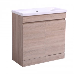 Light Oak Vanity Unit Basin Floor Standing 800mm