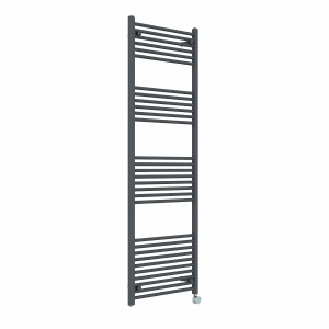 Bergen 1800 x 600mm Straight Anthracite Thermostatic Touch Control Electric Heated Towel Rail