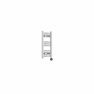 Fjord 600 x 300mm Curved Chrome Thermostatic Touch Control Wifi Electric Heated Towel Rail