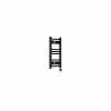 Fjord 600 x 300mm Curved Black Thermostatic Touch Control Electric Heated Towel Rail