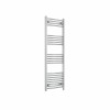 Fjord 1400 x 500mm Curved Chrome Prefilled Electric Heated Towel Rail