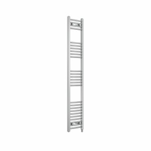 Fjord 1600 x 300mm Curved Chrome Prefilled Electric Heated Towel Rail