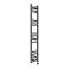 Fjord 1800 x 300mm Curved Anthracite Thermostatic Touch Control Wifi Electric Heated Towel Rail