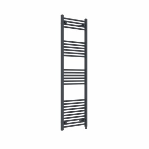 Bergen 1600 x 500mm Straight Anthracite Prefilled Electric Heated Towel Rail