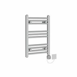 Bergen 600 x 400mm Straight Chrome HEC Thermostatic Electric Heated Towel Rail