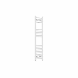 Bergen 1200 x 300mm Straight White Prefilled Electric Heated Towel Rail