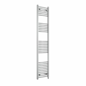 Fjord 1800 x 400mm Curved Chrome Prefilled Electric Heated Towel Rail
