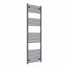 Fjord 1800 x 600mm Curved Anthracite Prefilled Electric Heated Towel Rail