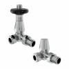 Traditional Thermostatic Corner Radiator Valves - Chrome