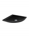 900 x 900mm ABS Stone Low Profile Black Sparkle Quadrant 550mm Radius Shower Tray