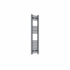 Bergen 1200 x 300mm Straight Anthracite Prefilled Electric Heated Towel Rail