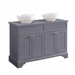 Matte Grey Vanity Unit Countertop Basin Floor Standing 1200mm