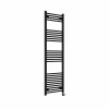 Bergen 1600 x 500mm Straight Black Thermostatic Touch Control Electric Heated Towel Rail