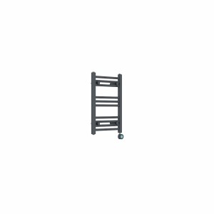 Bergen 600 x 400mm Straight Anthracite Thermostatic Touch Control Electric Heated Towel Rail